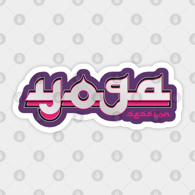 Beautiful Yoga Session Sticker by CTShirts